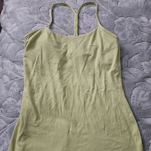 Lululemon Athletica Yellow Tank With Shelf Bra